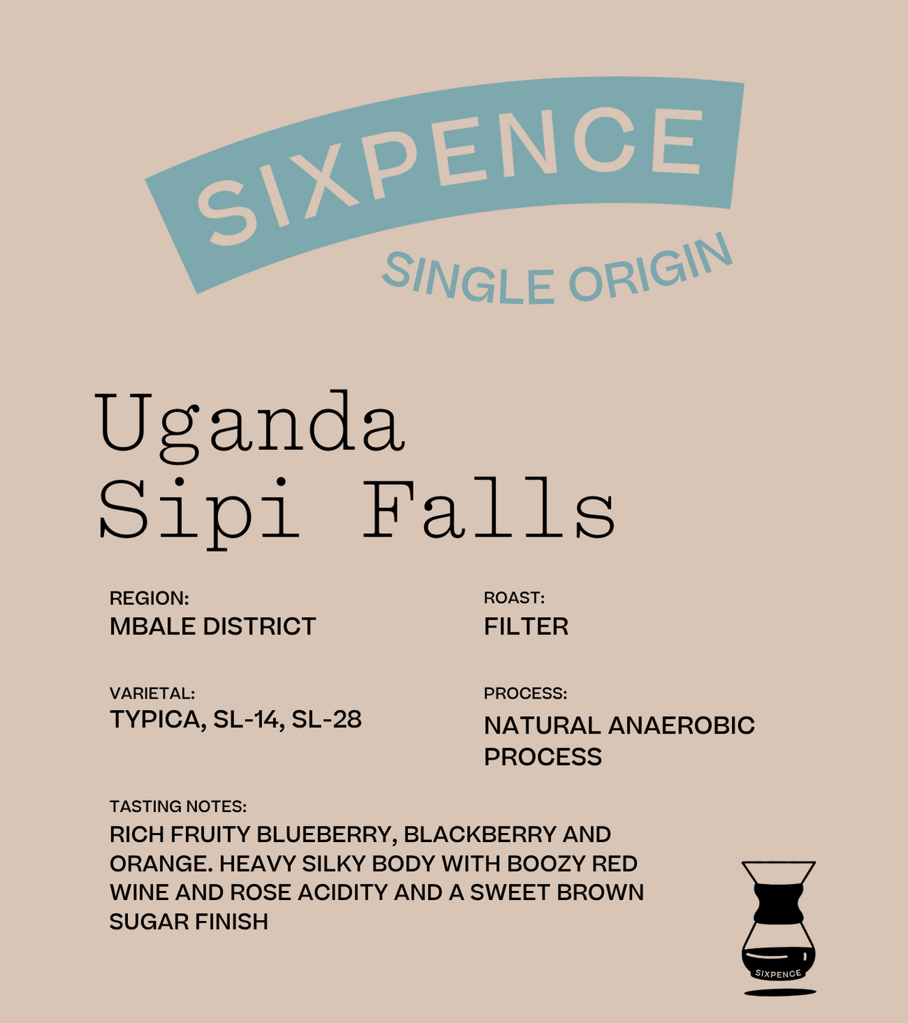 UGANDA - Sipi Falls Anaerobic Natural - FILTER ROAST